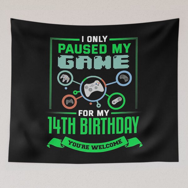 Item preview, 14 Year Old Gamer Birthday Gift 14th BDay Gift Boys Son designed and sold by rileyamiy.