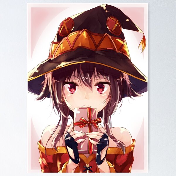 Megumin Konosuba Anime' Poster, picture, metal print, paint by Ruzerin