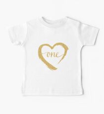 Glitter Heart - One - Milestone Baby Tee