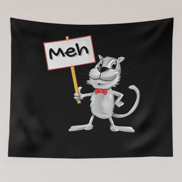 Item preview, Funny Meh Cat  designed and sold by linzhsantosf.