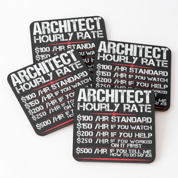 Item preview, Architect Funny Hourly Rate architects gift designed and sold by laurateam.