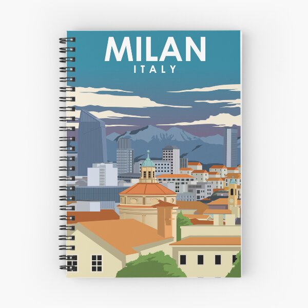 Item preview, Milan Italy Vintage Minimal Retro Travel Poster designed and sold by Stadify.