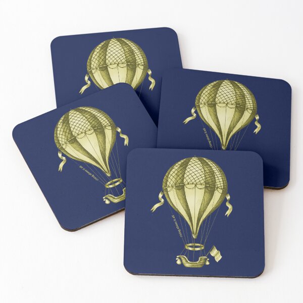 Item preview, Vintage Hot air Balloon Illustration: Rising Above It All designed and sold by Happy Puppy Print On Demand.