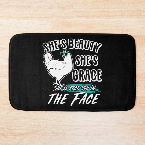 Item preview, Shes Beauty Shes Grace She Will Peck You In The Face Funny Farmer And Chicken Lover Gift designed and sold by davetmccall.