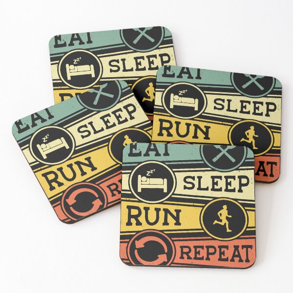 Item preview, Eat Sleep Run Repeat Retro Jogging Endurance Sport Training Premium designed and sold by BRIANPASSA.