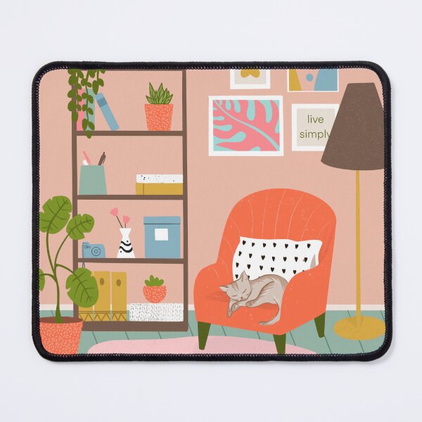 Item preview, Cozy room with a kitten designed and sold by EszterLarisArts.