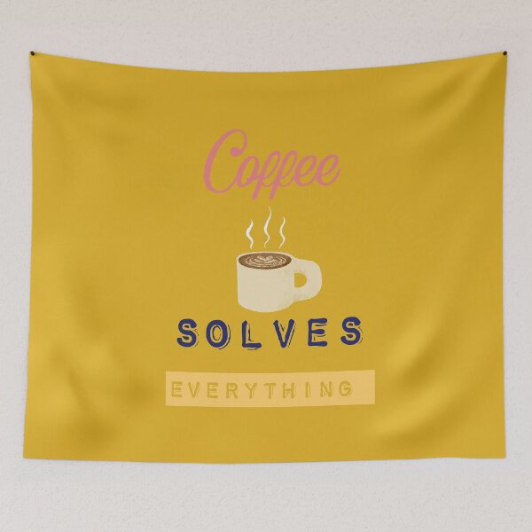 Item preview, coffee solves everything designed and sold by ZubiyaArt.