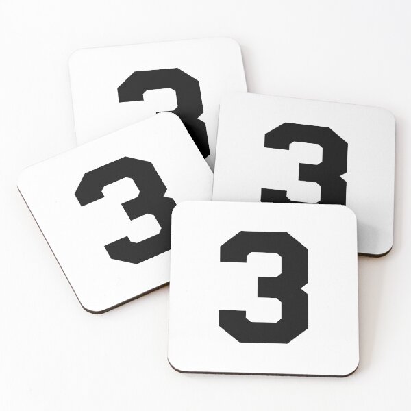 Item preview, Number 3, Black three, Sports number 3 designed and sold by TheCultStuff.