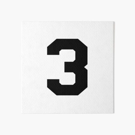 Number 3, Black three, Sports number 3