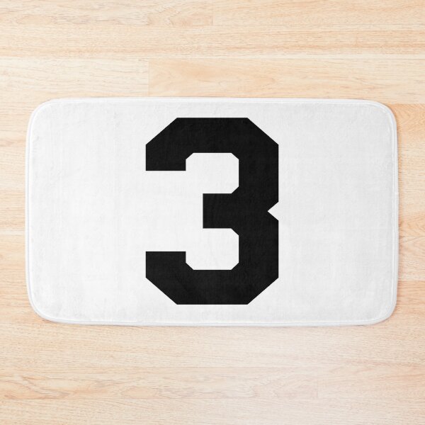 Item preview, Number 3, Black three, Sports number 3 designed and sold by TheCultStuff.