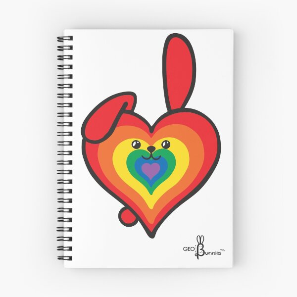 Item preview, Heart Shaped GeoBunny Rainbow designed and sold by GeoBunnies.