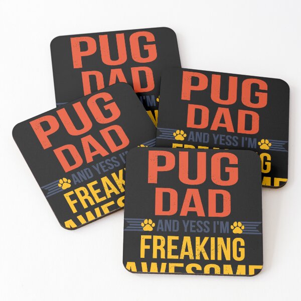 Item preview, Awesome Pug Dad Quote Fathers Day Funny Dog Lover Saying designed and sold by RJ-Art.