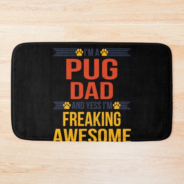 Item preview, Awesome Pug Dad Quote Fathers Day Funny Dog Lover Saying designed and sold by RJ-Art.