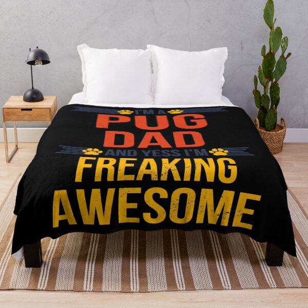Item preview, Awesome Pug Dad Quote Fathers Day Funny Dog Lover Saying designed and sold by RJ-Art.