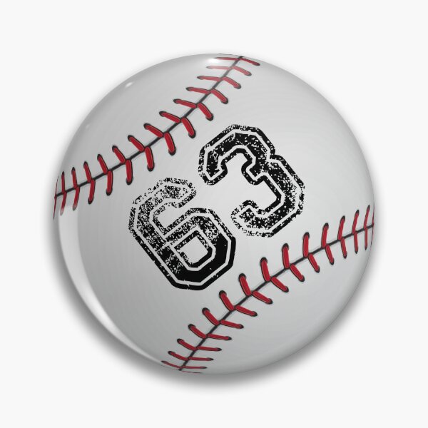 Item preview, Baseball ball number 63, sixty three designed and sold by TheCultStuff.