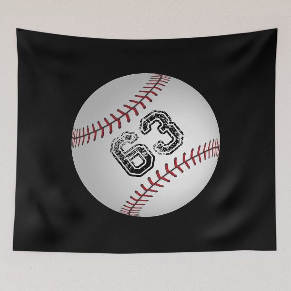 Item preview, Baseball ball number 63, sixty three designed and sold by TheCultStuff.