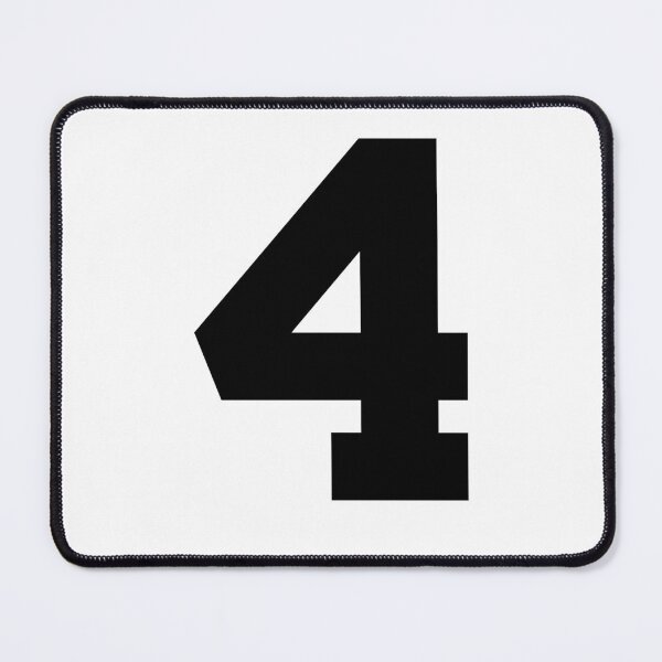Item preview, Number 4, Black four, Sports number 4 designed and sold by TheCultStuff.