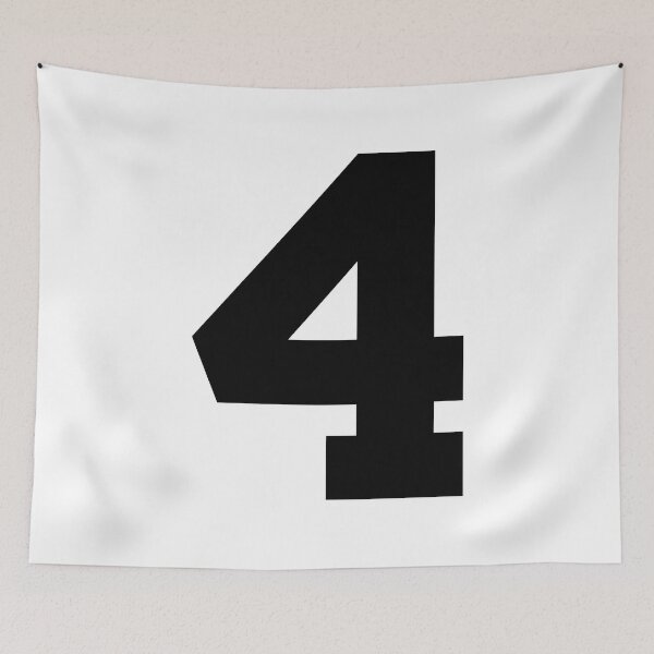 Item preview, Number 4, Black four, Sports number 4 designed and sold by TheCultStuff.