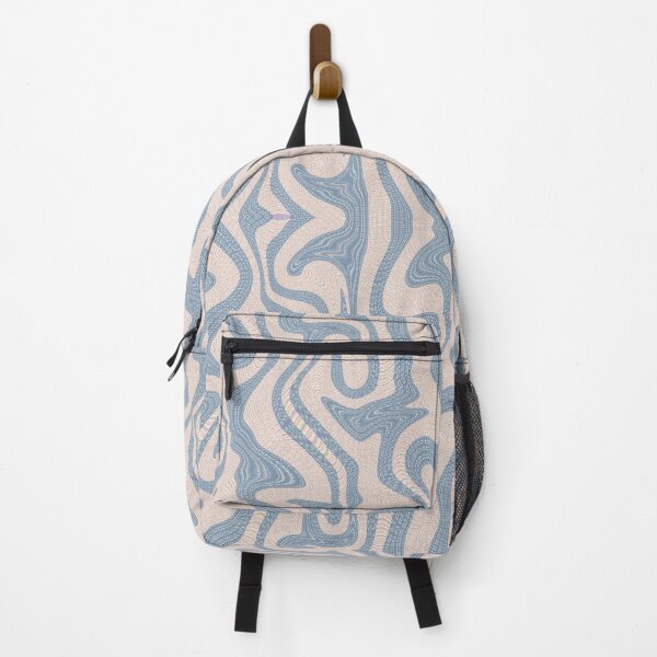 Item preview, Abstract Pattern with Beautiful Lines Light Blue and Cream designed and sold by ROSEFOLD.