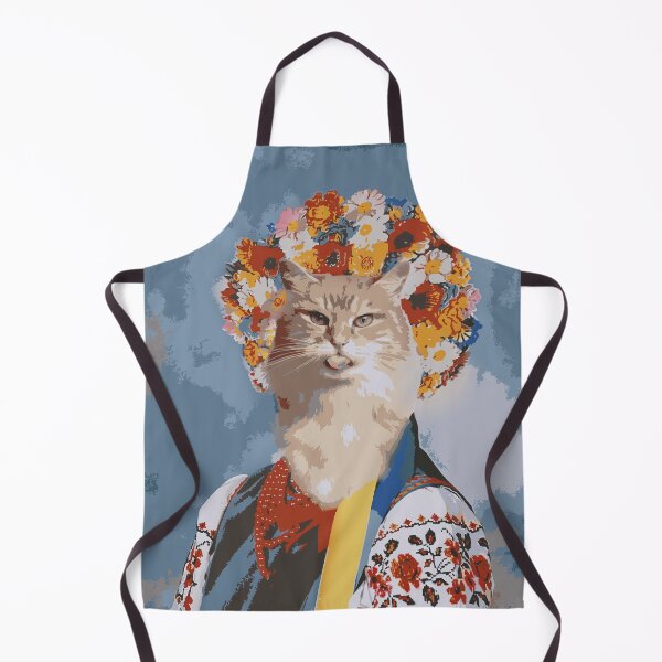 Item preview, Cat Girl Ukrainian Vyshyvanka Flowers designed and sold by ElenkaArts.
