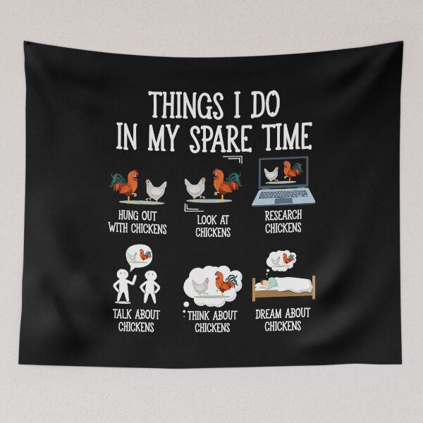 Item preview, Things I Do In My Spare Time Funny Chicken Gift For Chicken Farmer designed and sold by davetmccall.