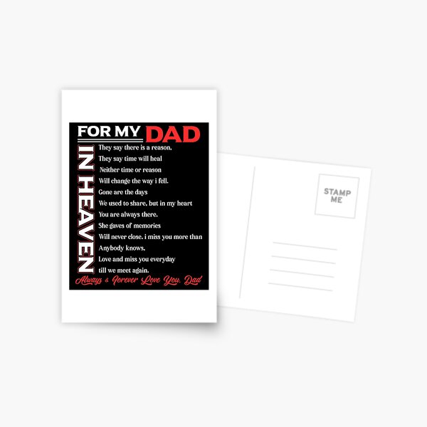 Angel In Heaven Birthday Day Card Bereavement Card For A Dad