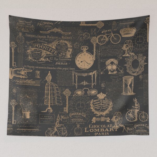 Item preview, Vintage French Black Script Collage  designed and sold by Marcee Duggar.