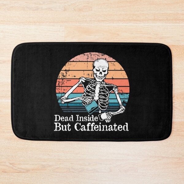 Item preview, Dead Inside But Caffeinated Grunge Distressed Blac designed and sold by HillaryUbald.