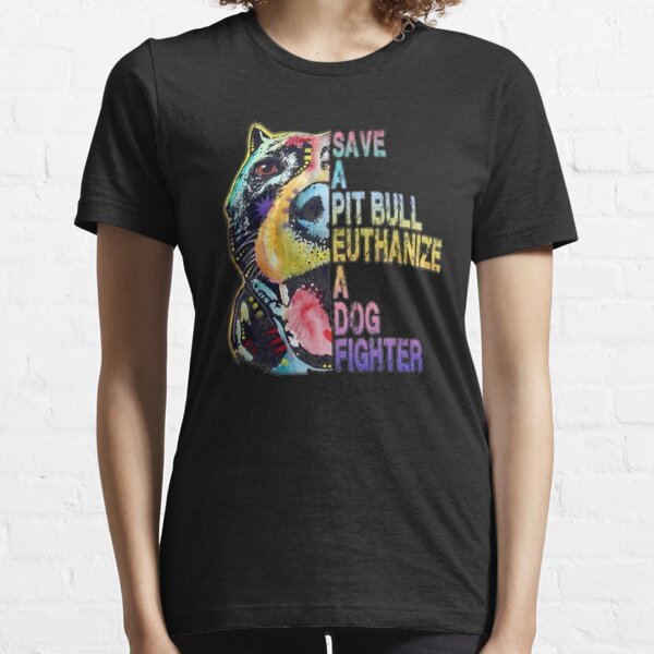 Item preview, Save A Pit Bull Euthanize A Dog Fighter designed and sold by PerkinsAarav.