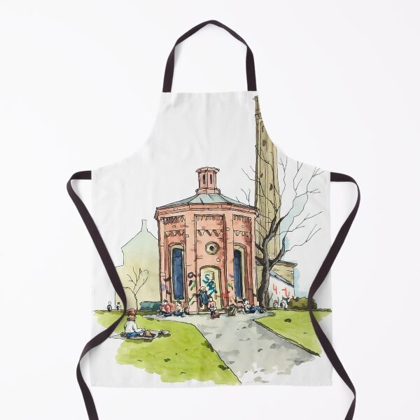 Artikelvorschau, Gebäude im Park am Wasserturm Aquarell Landschaftsmalerei entworfen und verkauft von TeeBruh.