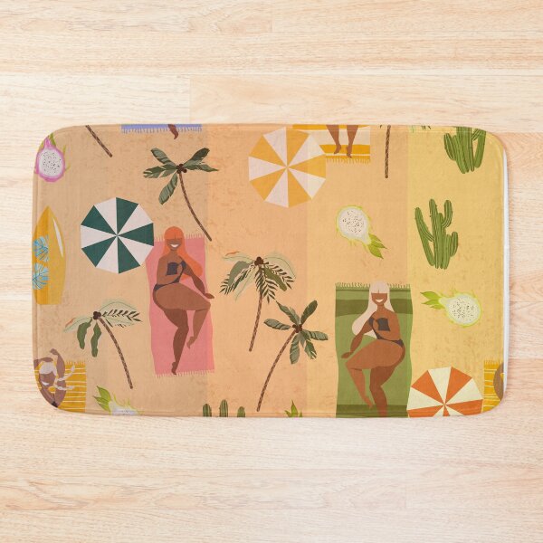 Item preview, yellow beach vintage tanning women  designed and sold by Beeroclock.