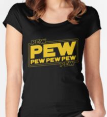 Star Wars Pew Pew! Women's Fitted Scoop T-Shirt