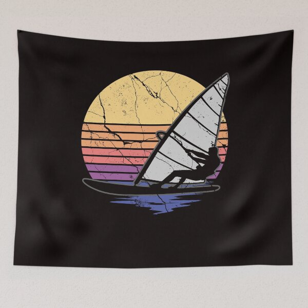 Item preview, Vintage Windsurfer Retro Windsurfing Ocean Wave Surfing designed and sold by TomGiantDesigns.