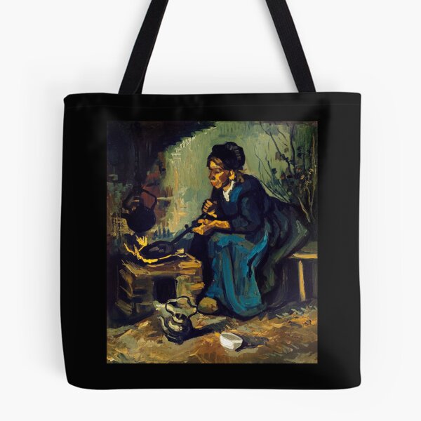 Item preview, Peasant Woman Cooking by a Fireplace (1885) by Vincent Van Gogh Classic . designed and sold by morphykiswop.