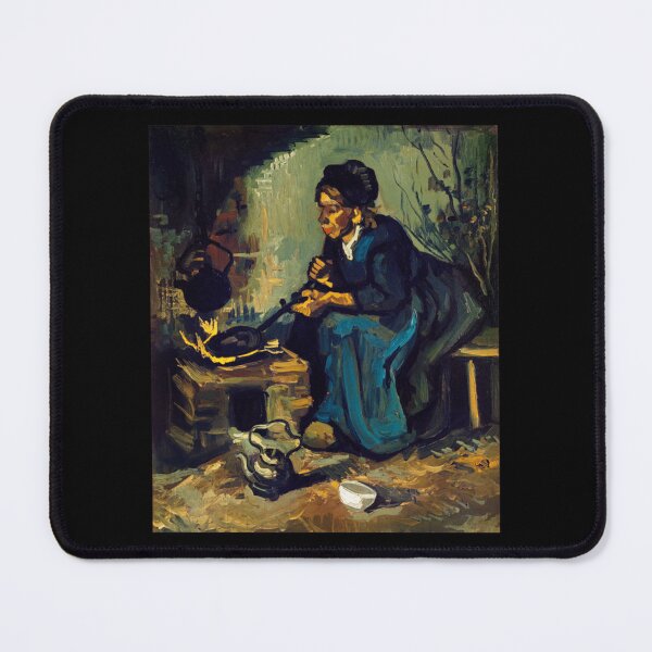 Item preview, Peasant Woman Cooking by a Fireplace (1885) by Vincent Van Gogh Classic . designed and sold by morphykiswop.