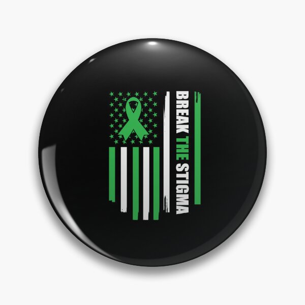 Item preview, Break The Stigma | Mental Health Matters | USA American Green Flag designed and sold by AlexaTees.