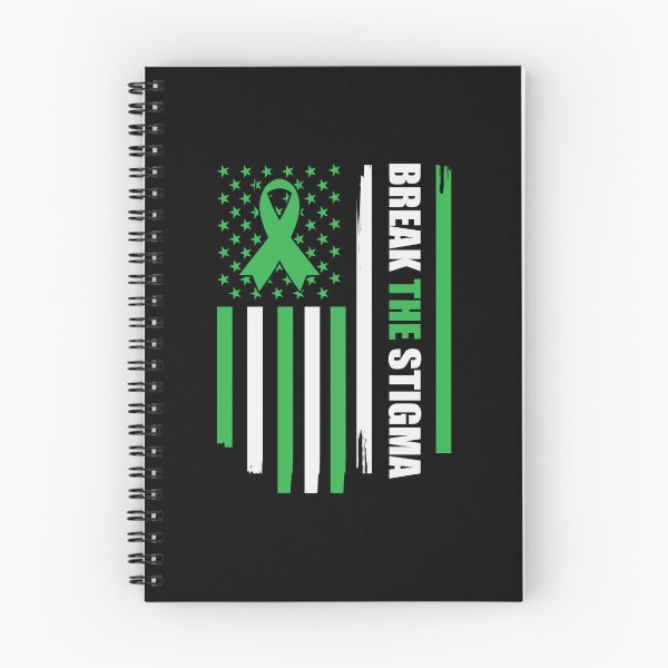 Item preview, Break The Stigma | Mental Health Matters | USA American Green Flag designed and sold by AlexaTees.