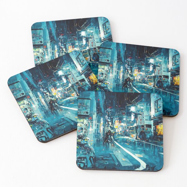 Item preview, Streets of Neo-Tokyo designed and sold by AM FineArtPrints.