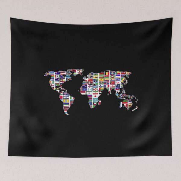 Item preview, Travel International Flags Travelling World Map designed and sold by bestshirtdesign.