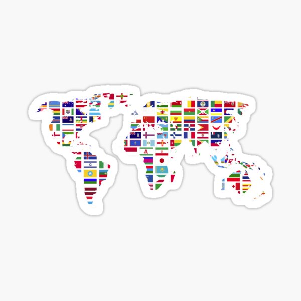 Sticker dots world map 