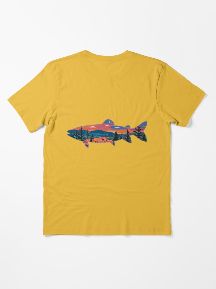 Nature Trout Illustration Vintage Fly Fishing Retro Graphic T Shirt Classic  T-shirt By Qubujasaelae - Artistshot