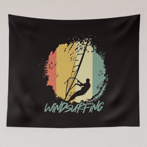 Item preview, Vintage Windsurfing Retro Windsurfer Sailboarding Ocean Wave designed and sold by TomGiantDesigns.