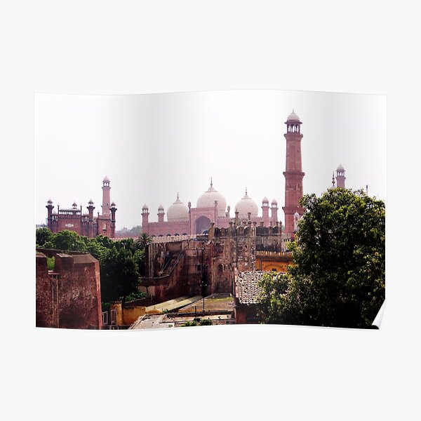 Badshahi Mosque and Lahore Fort Poster