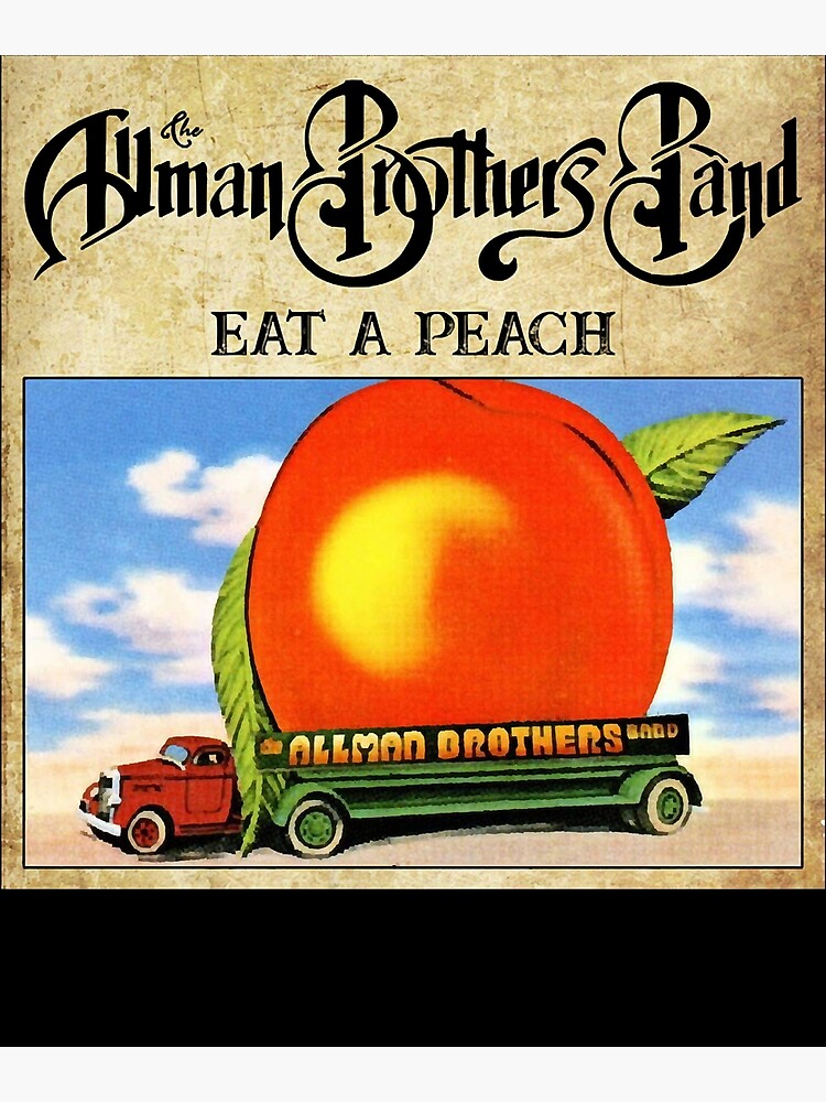 The Allmans Brothers Band Album Eat A Peach 1972 Poster Premium Matte ...