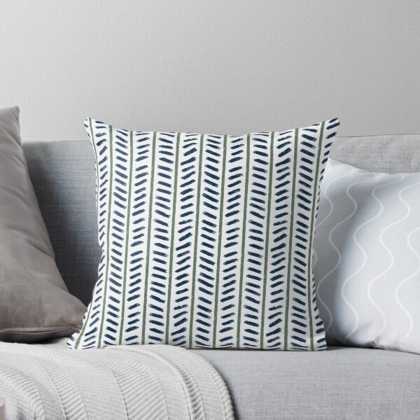 Item preview, Navy blue and sage green painted chevron  designed and sold by hellcom.