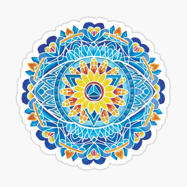 Third Eye chakra mandala Sticker