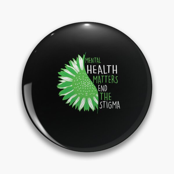 Item preview, End The Stigma | Mental Health Matters | Green Sunflower designed and sold by AlexaTees.