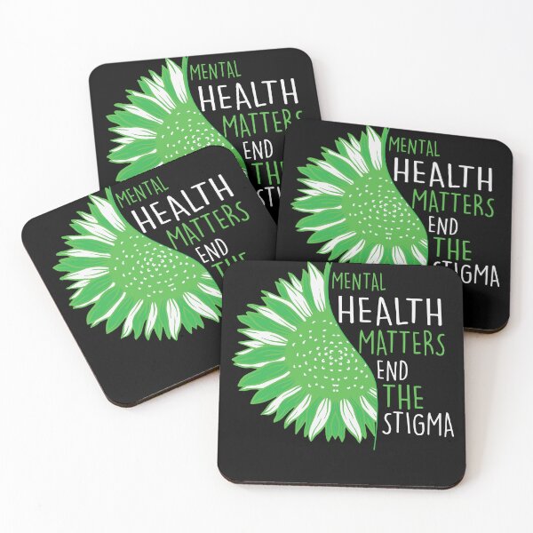 Item preview, End The Stigma | Mental Health Matters | Green Sunflower designed and sold by AlexaTees.