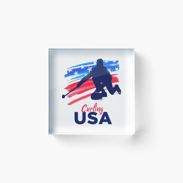 Item preview, Curling USA Support The Team USA Flag Curl Clean designed and sold by levintere.