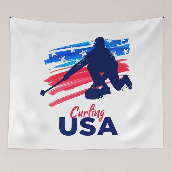 Item preview, Curling USA Support The Team USA Flag Curl Clean designed and sold by levintere.